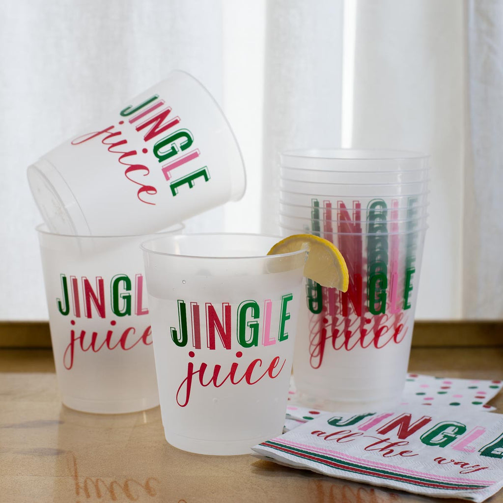 Jingle Juice Frosted Party Cups, Set of 10 - Monogram Market