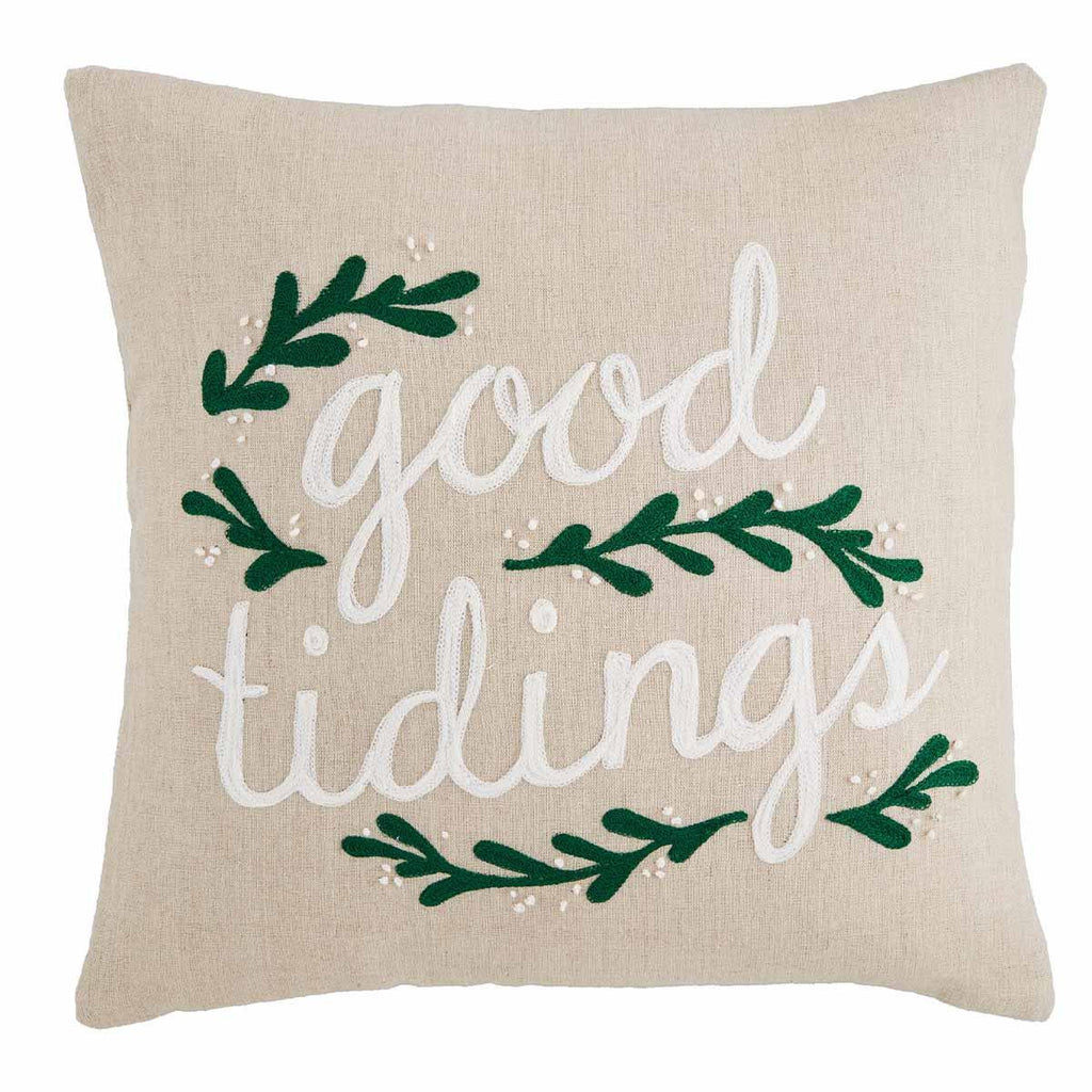Mud Pie - Christmas Embroidered Throw Pillows - Monogram Market