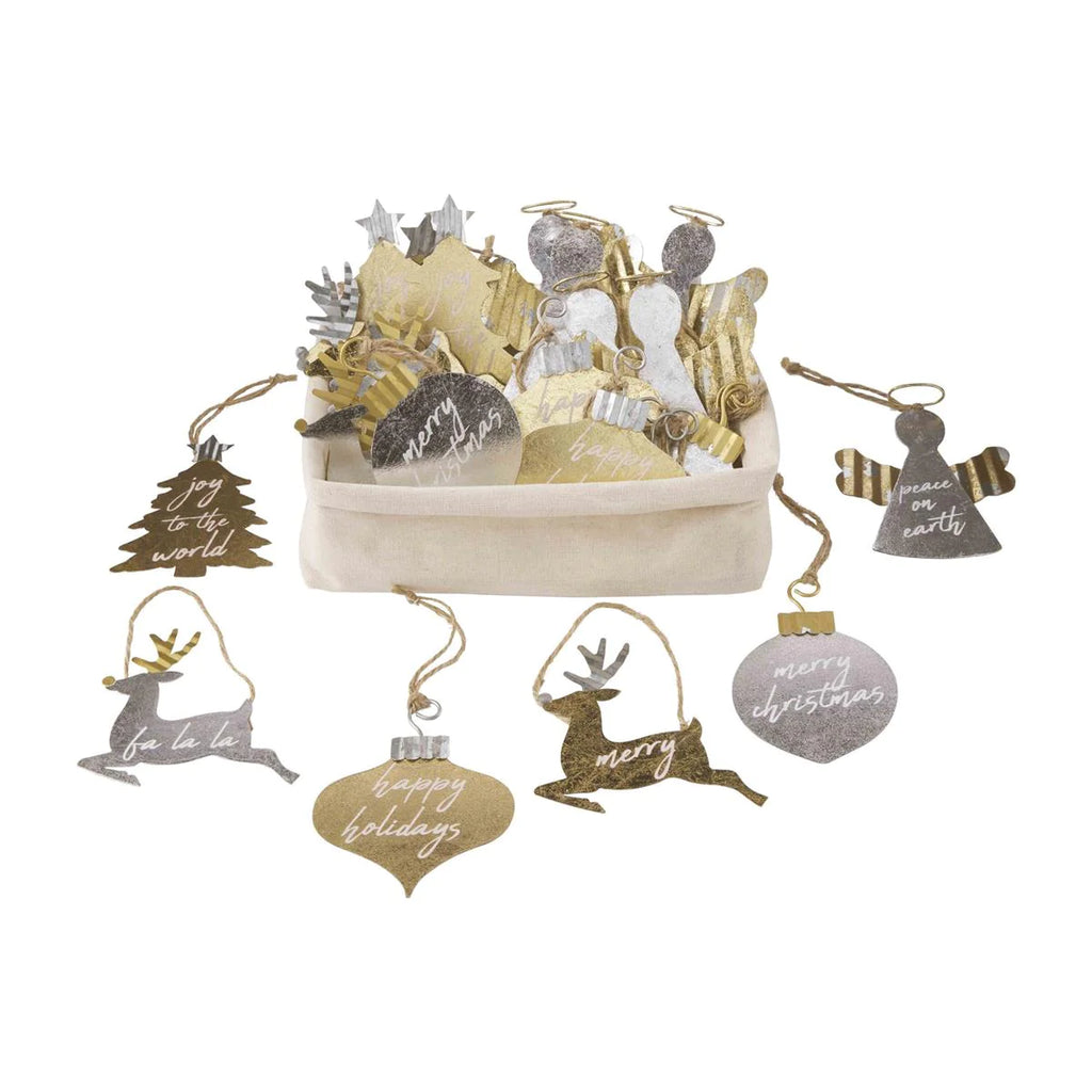 Mud Pie - Layered Metallic Ornaments, 5" - Monogram Market