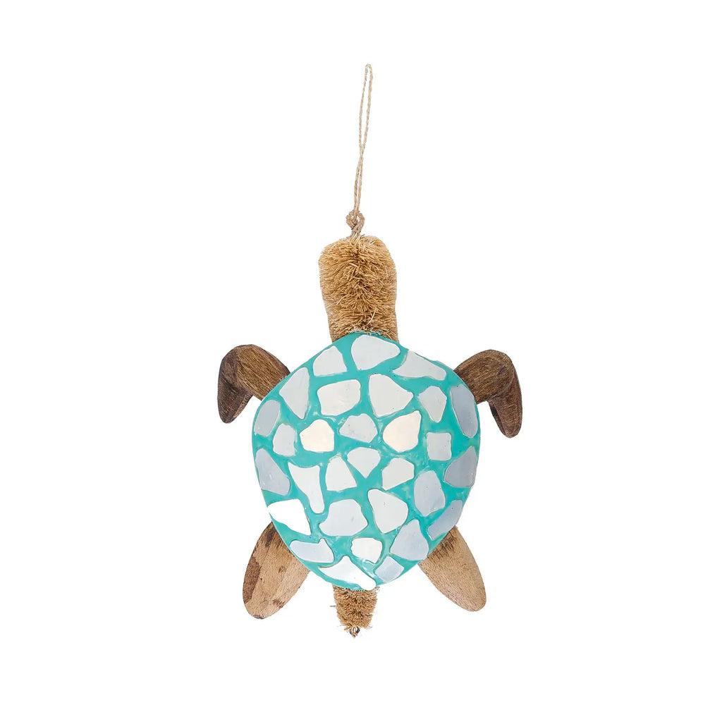 Mosaic Sea Turtle Ornament, 7" - Monogram Market