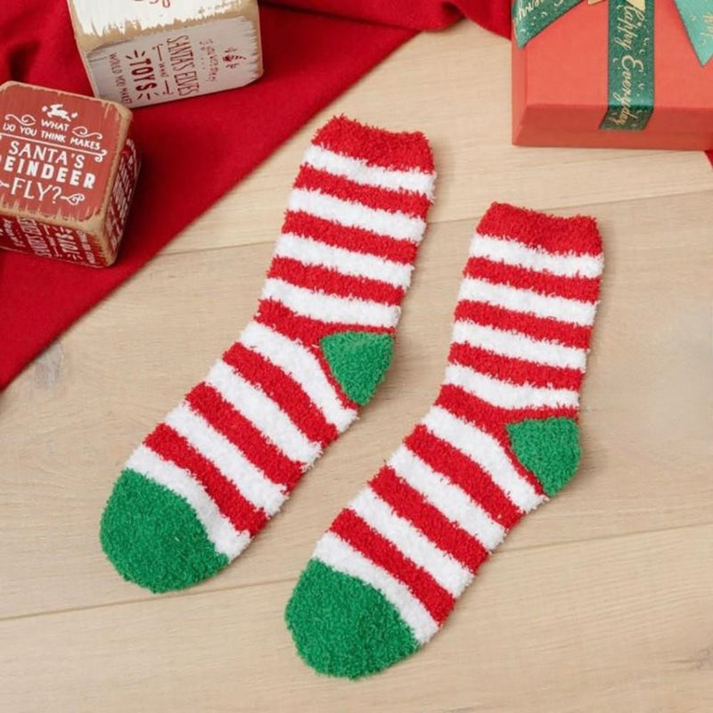 Christmas Prints Fuzzy Socks - Monogram Market
