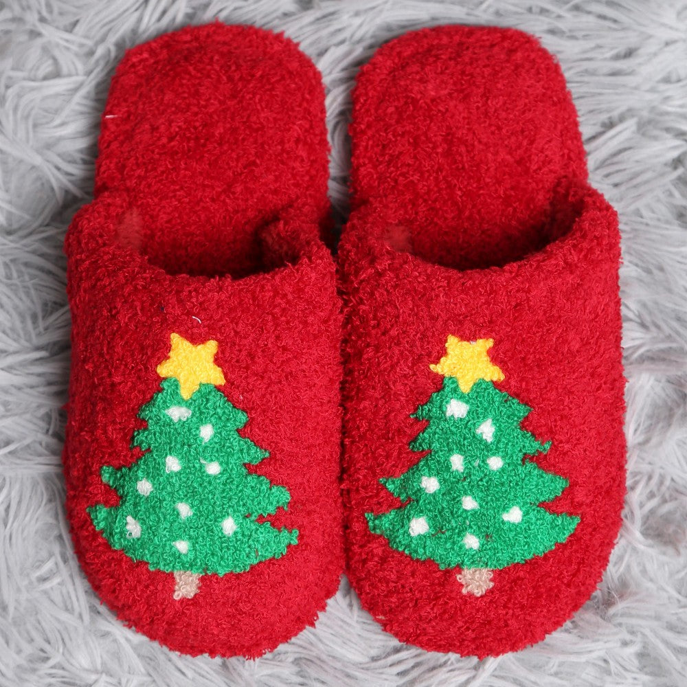 YOUTH Holiday Slippers - Christmas Trees - Monogram Market