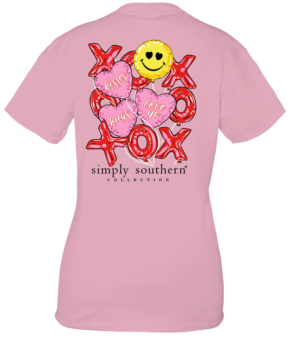 Simply Southern Short Sleeve Tee - Balloons (Valentine’s Day) - Monogram Market