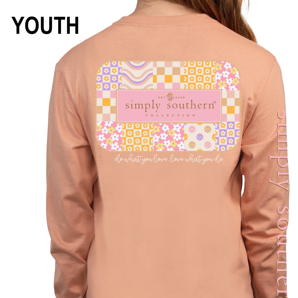 Simply Southern YOUTH, Long Sleeve Tee - GROOVY LOGO - Monogram Market