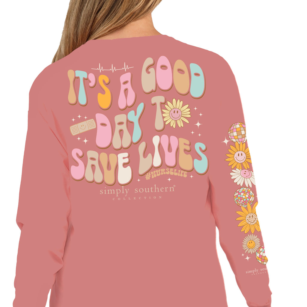 Simply Southern, Long Sleeve Tee - SAVE LIVES - Monogram Market