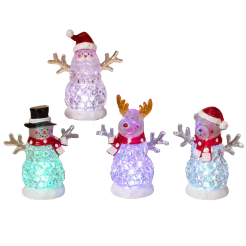 Lighted Acrylic Holiday Figures, 4.25" - Monogram Market