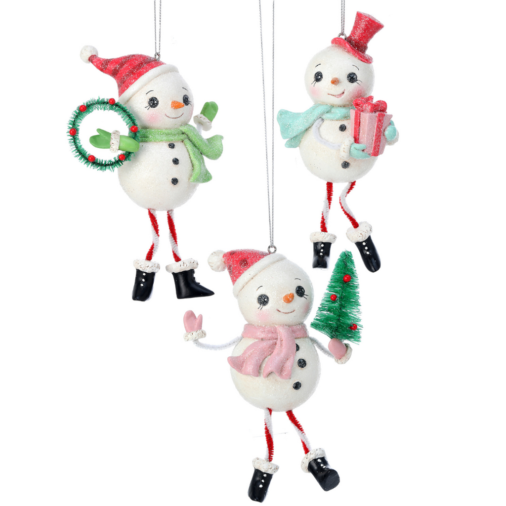 Festive Snowman Ornaments, 5" - Monogram Market