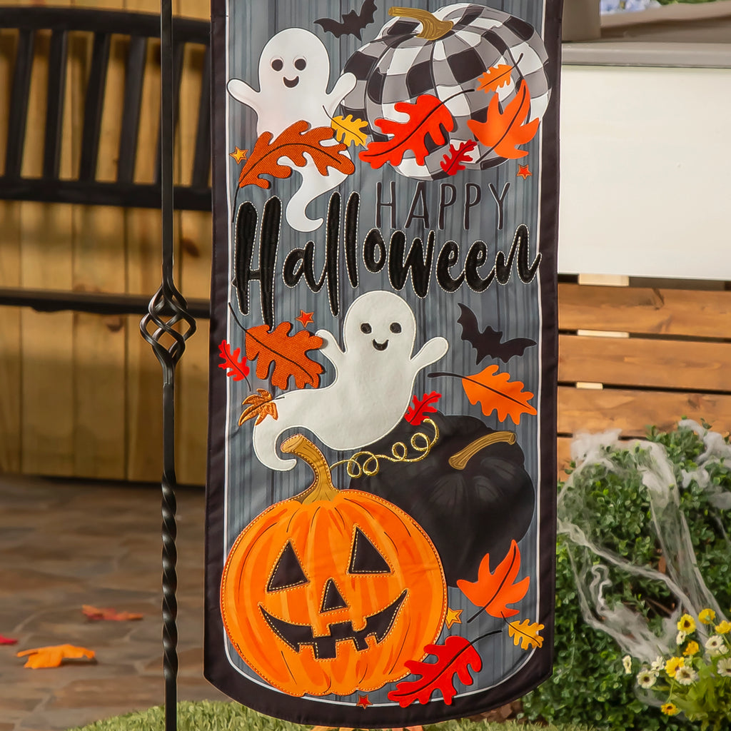 Happy Halloween Everlasting Impressions Garden Flag - Monogram Market