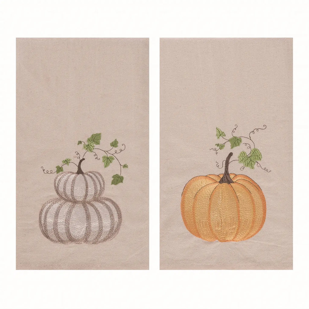 Embroidered Pumpkin Towels - Monogram Market