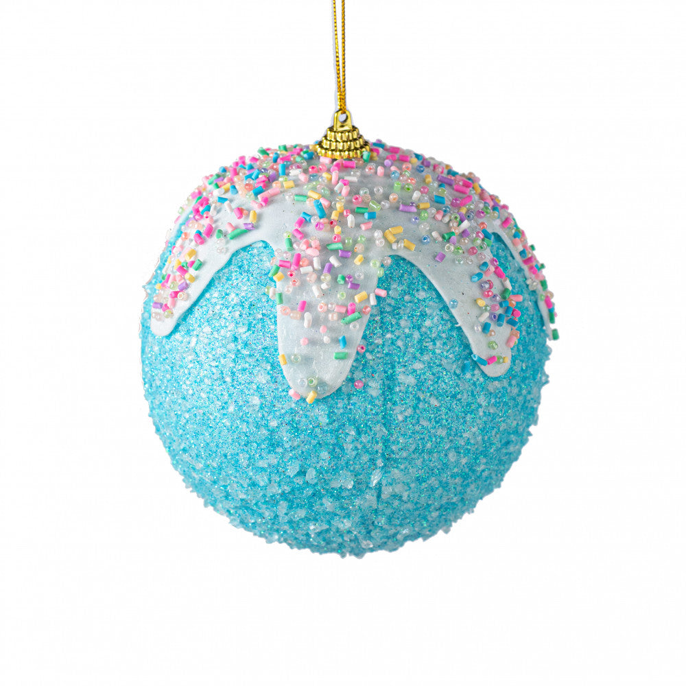 Sprinkles & Dipped Ball Ornament - Blue, 5" - Monogram Market