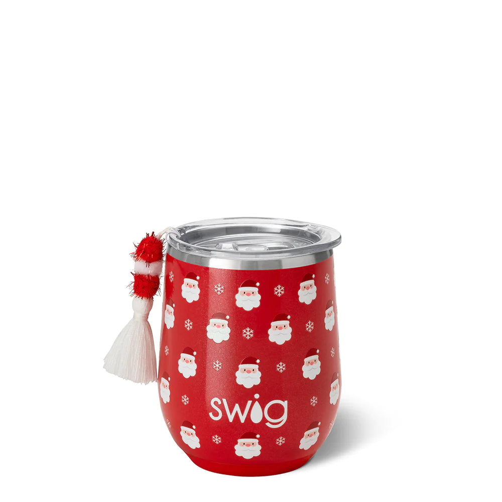 SWIG - 14 oz Stemless Wine Cup, Santa Baby - Monogram Market