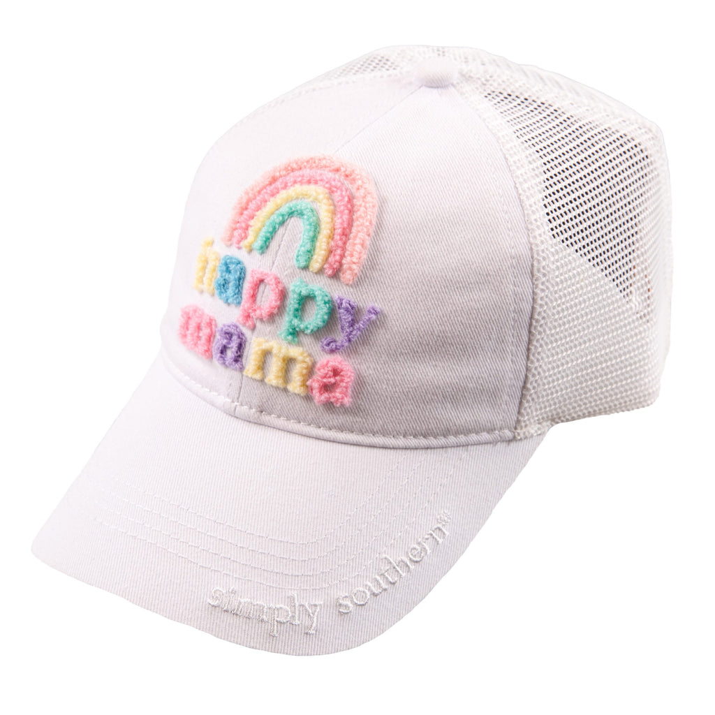 Simply Southern - Chenille Letter Hat, HAPPY MAMA - Monogram Market