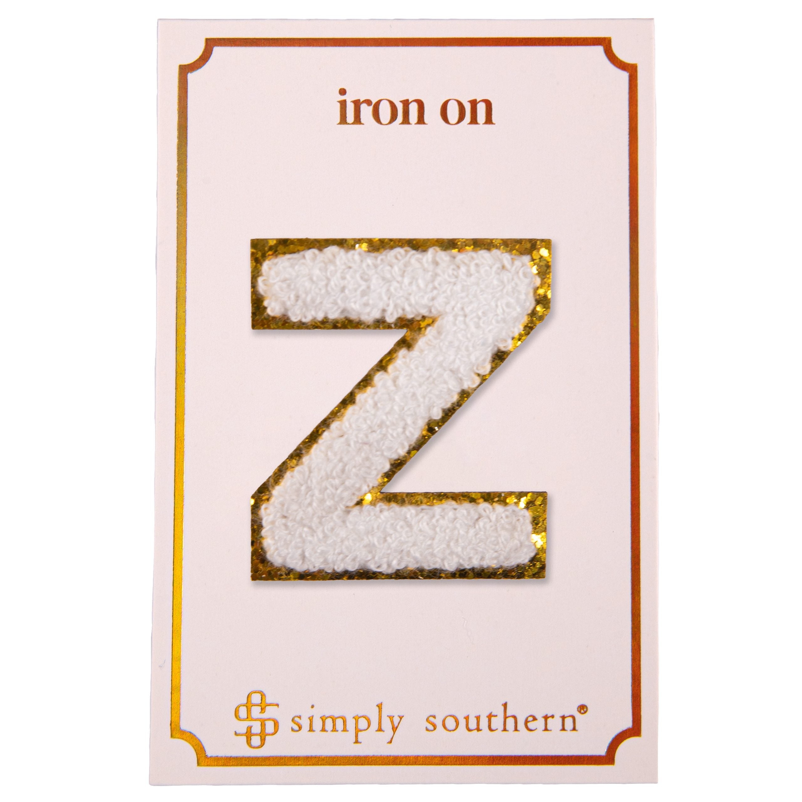 1.25 Glitter Gold EZ Iron On Letters 40/Pkg