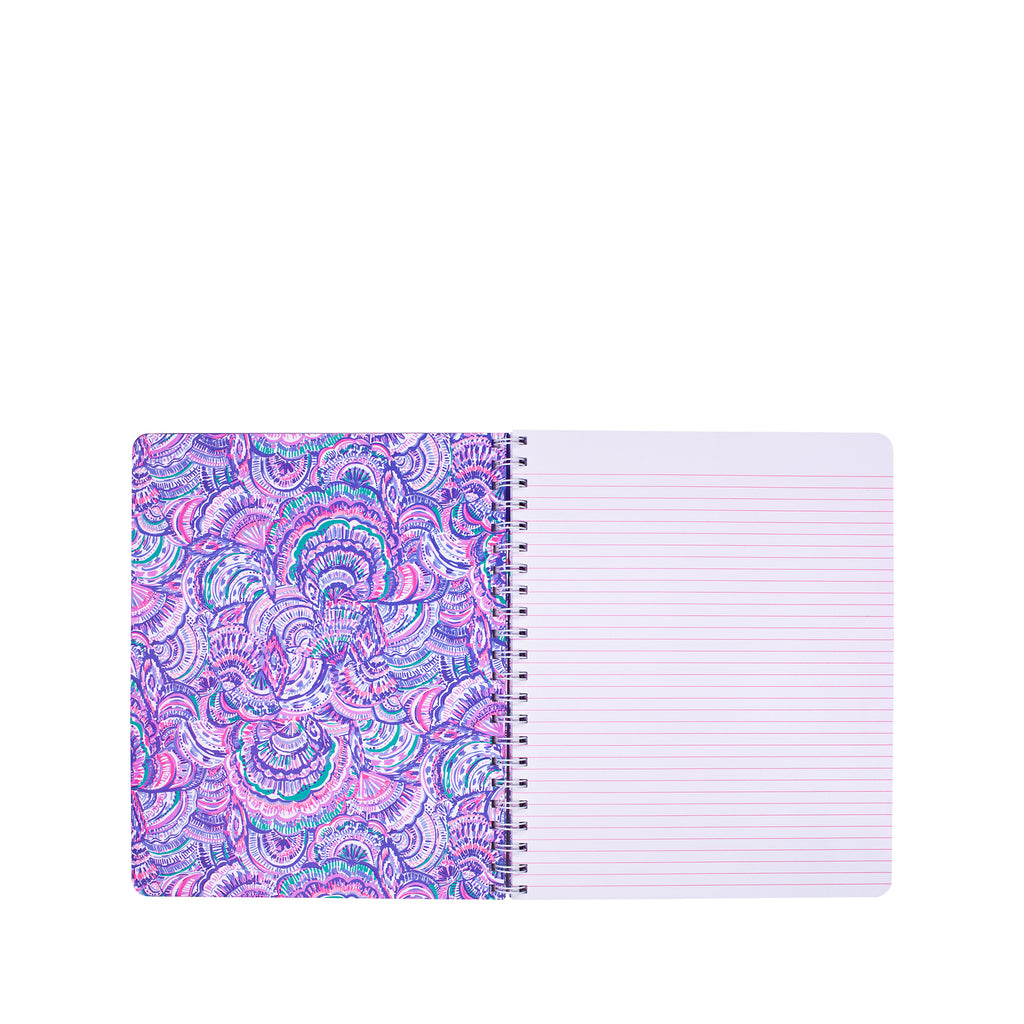 Lilly Pulitzer Large Notebook, Happy As A Clam - Monogram Market