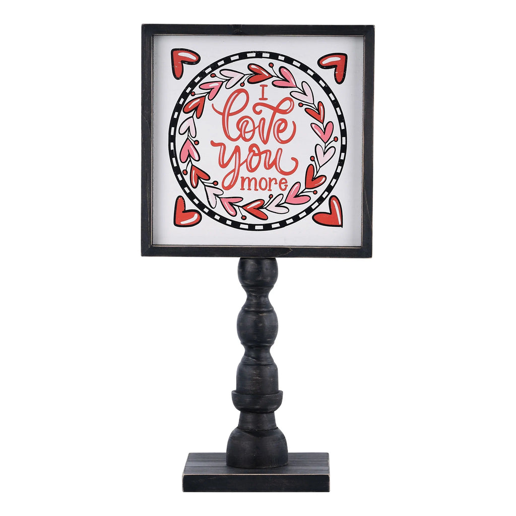Love You More Heart Wreath Stand - Monogram Market