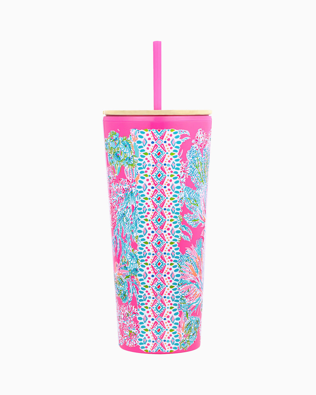 Lilly Pulitzer Acrylic Tumbler with Straw, Seaing Things - Monogram Market
