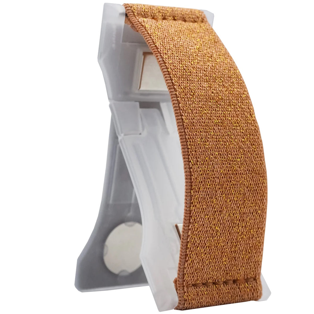 LoveHandle PRO Phone Grip - Gold Glitter (Clear Base) - Monogram Market