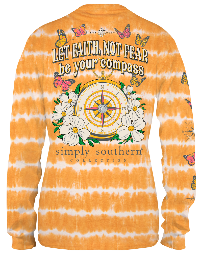 Simply Southern, Long Sleeve Tie Dye Tee - COMPASS - Monogram Market