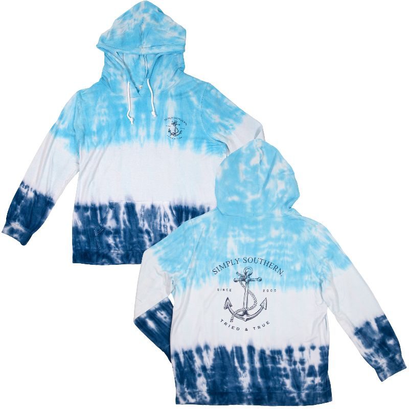 Simply Southern - Super Soft Hoodie, Blue Anchor - Monogram Market