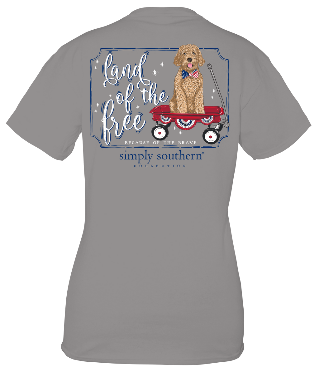Simply Southern, Short Sleeve Tee - LAND OF THE FREE - Monogram Market
