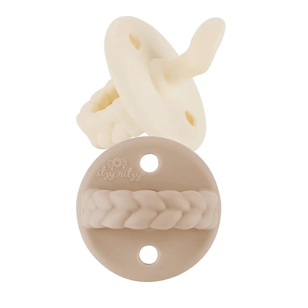Itzy Ritzy - Sweetie Soother™ Orthodontic Pacifier Set, Neutral - Monogram Market