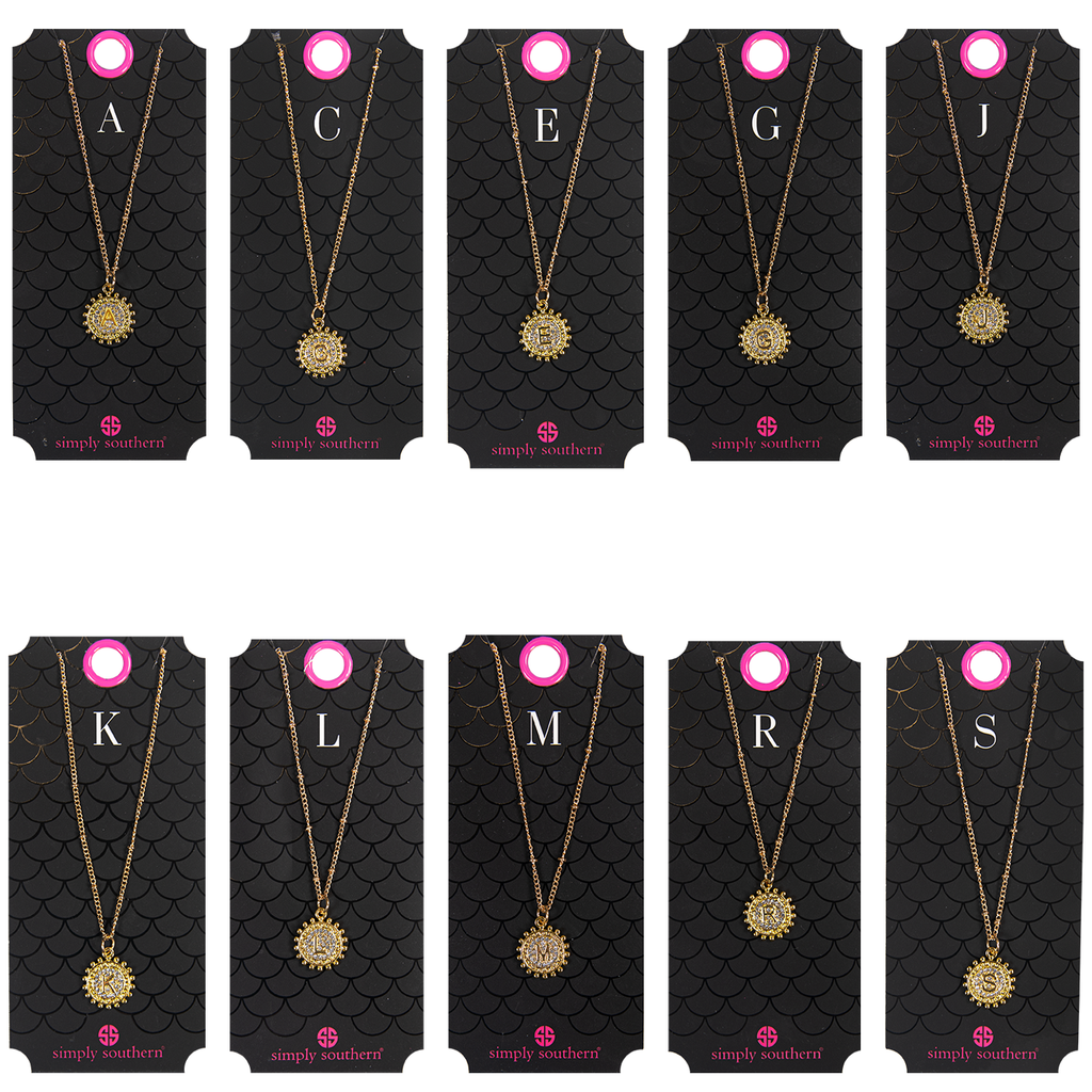 Simply Southern Initial Necklaces - Sparkle - Monogram Market