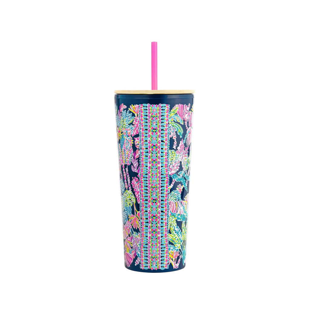 Lilly Pulitzer Tumbler with Straw, Seen and Herd - Monogram Market