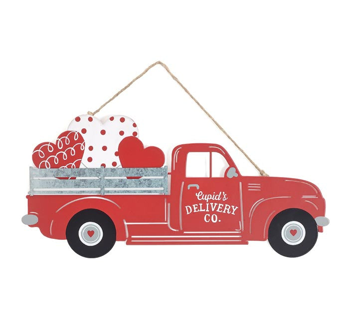 Cupid’s Delivery Co. Red Truck Sign - Monogram Market