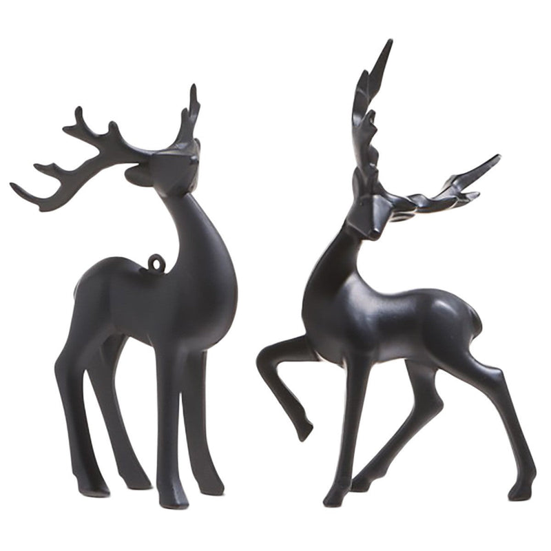 RAZ - Matte Black Reindeer Ornaments, 5.5" - Monogram Market