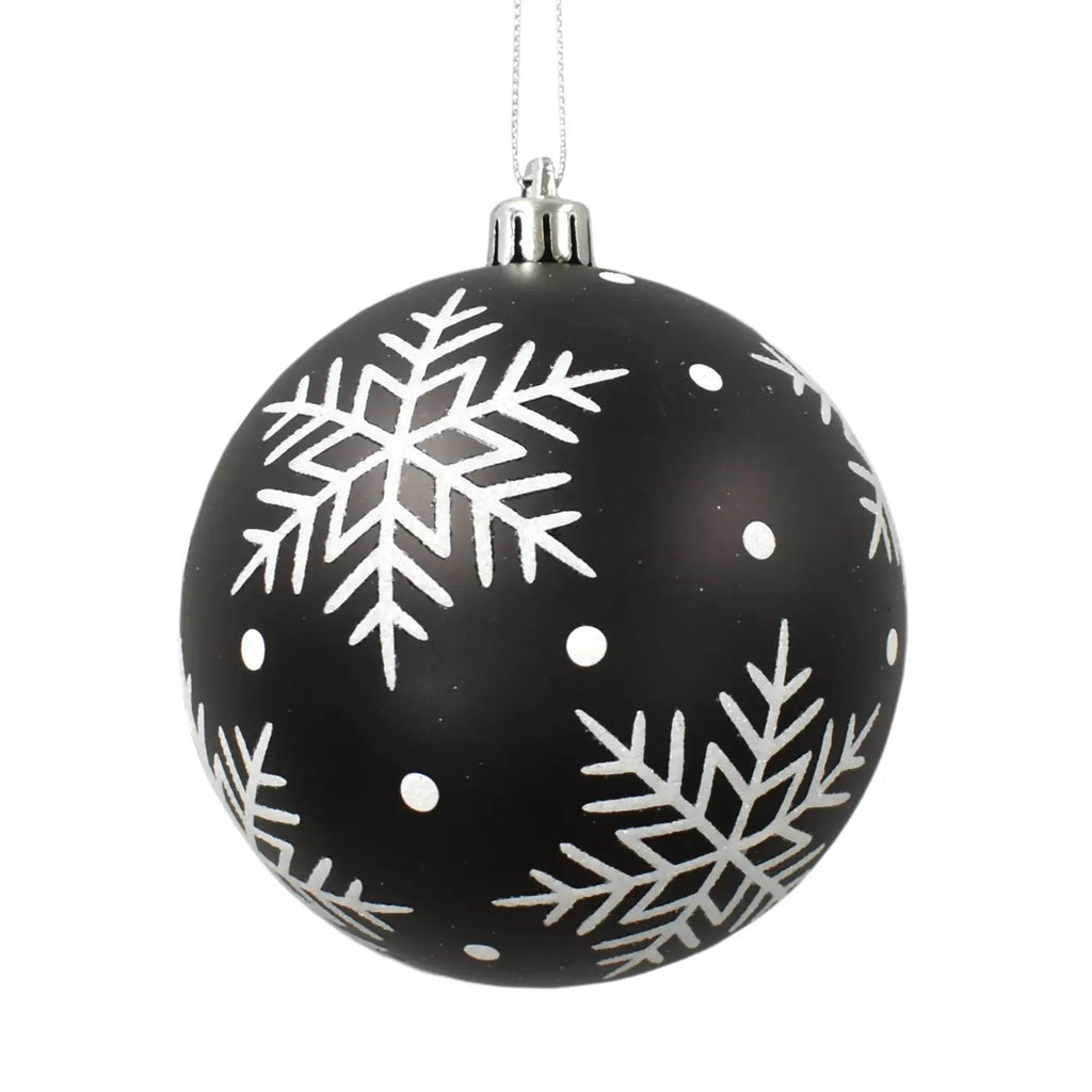 Snowflake Nightfall Ornament - Black, 4" - Monogram Market