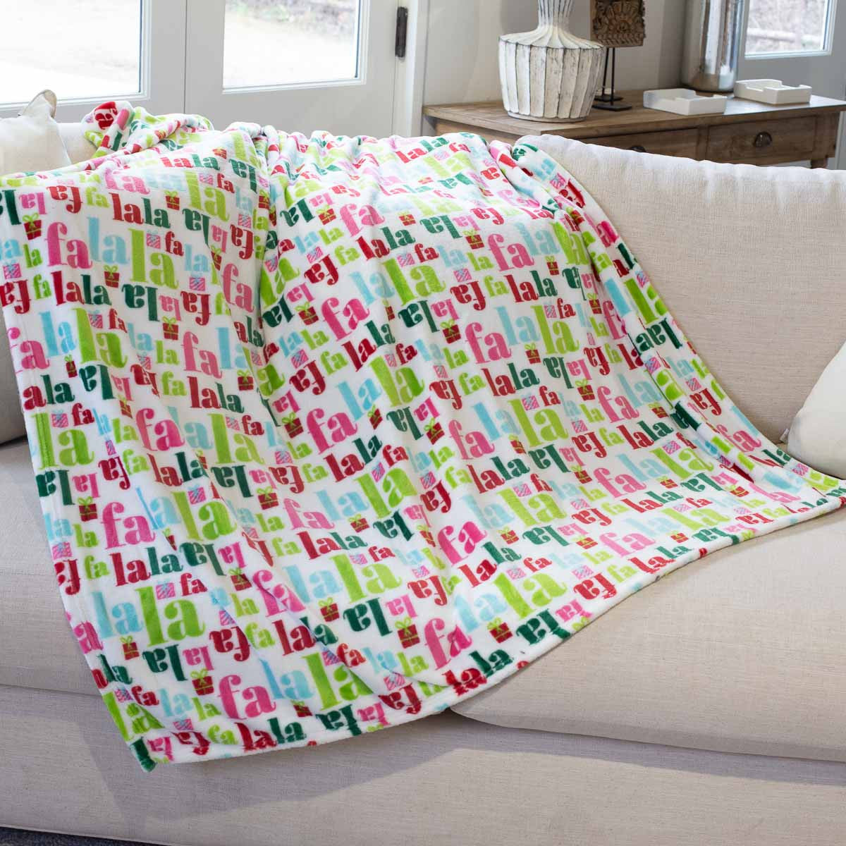FaLaLa Christmas Throw Blanket