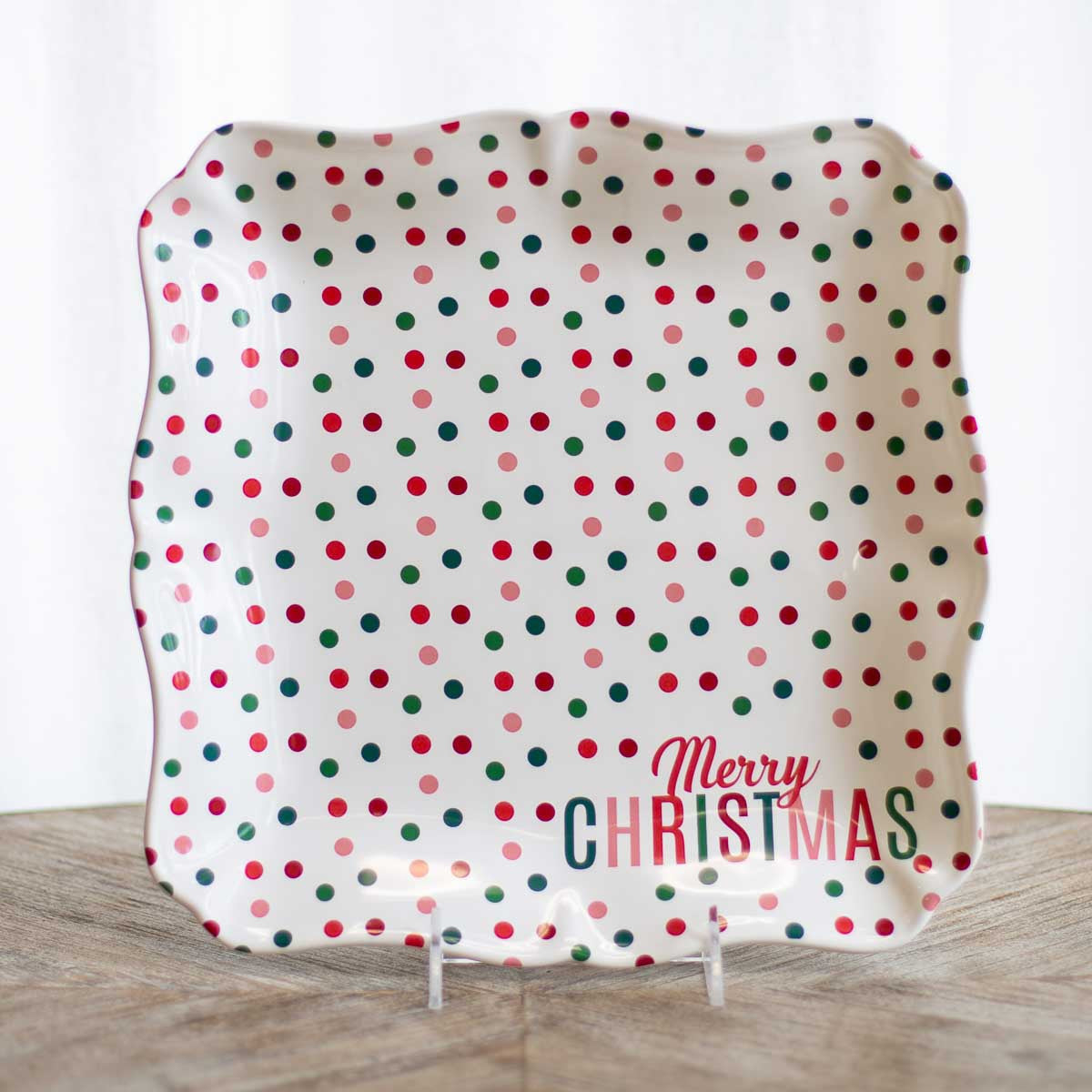 Merry Christmas Fun Dots Platter