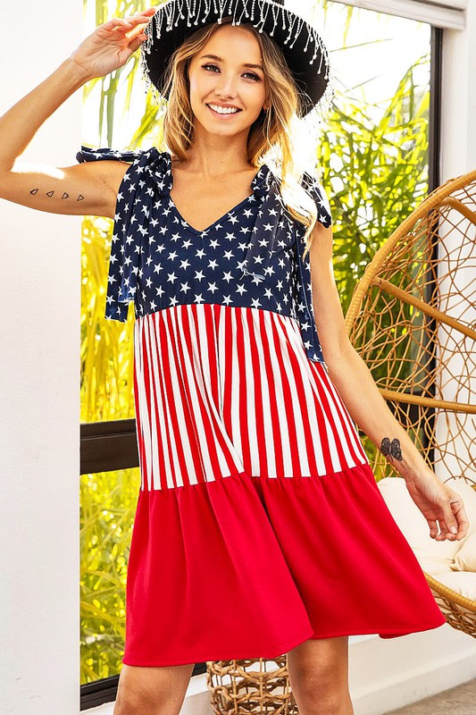 American Flag Tiered Dress - Monogram Market