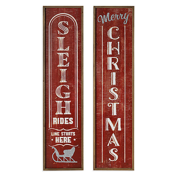 Wooden Holiday Engraved Porch Signs, 48"  *Store Pickup Only* - Monogram Market