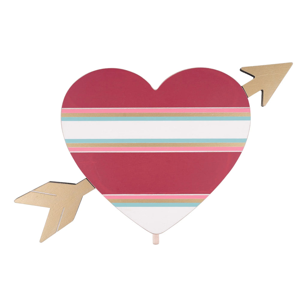 Heart with Arrow Wood Topper - Monogram Market