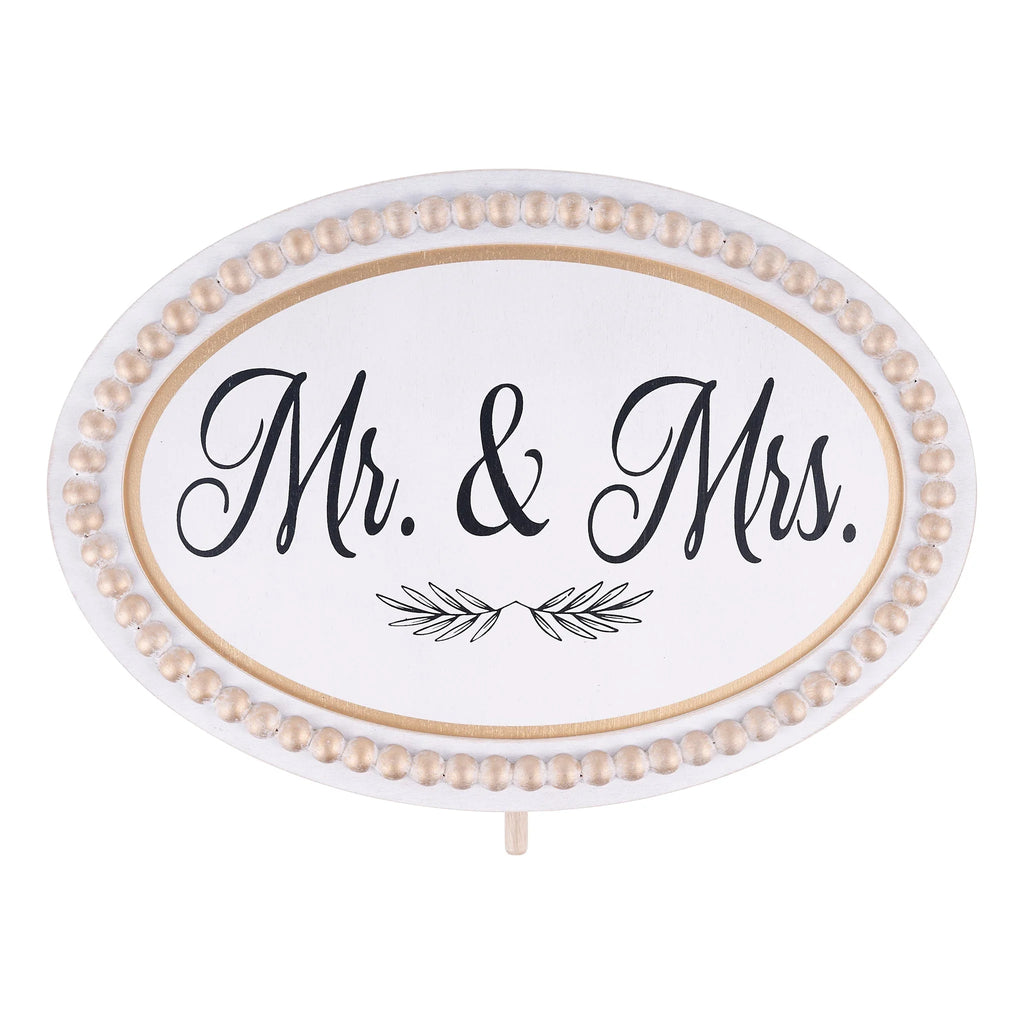 Mr. & Mrs. Wood Topper - Monogram Market
