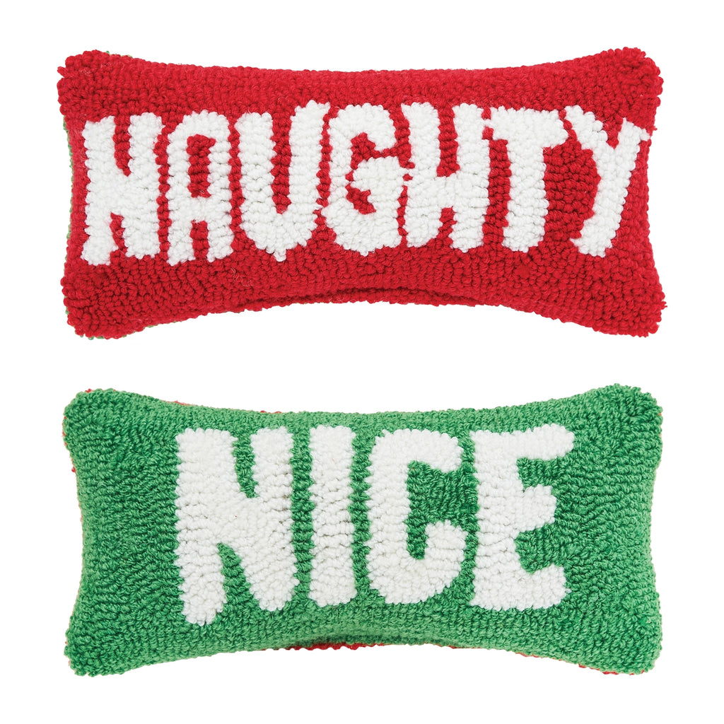 Naughty/Nice Reversible Hook Pillow - Monogram Market