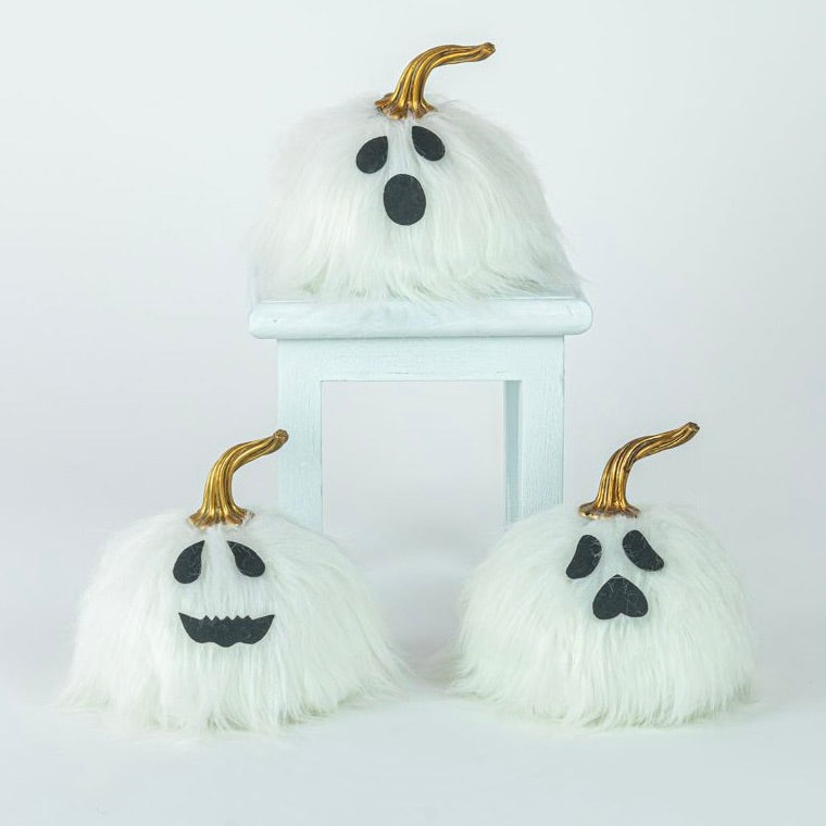 Monogram Market Furry Ghost Pumpkin