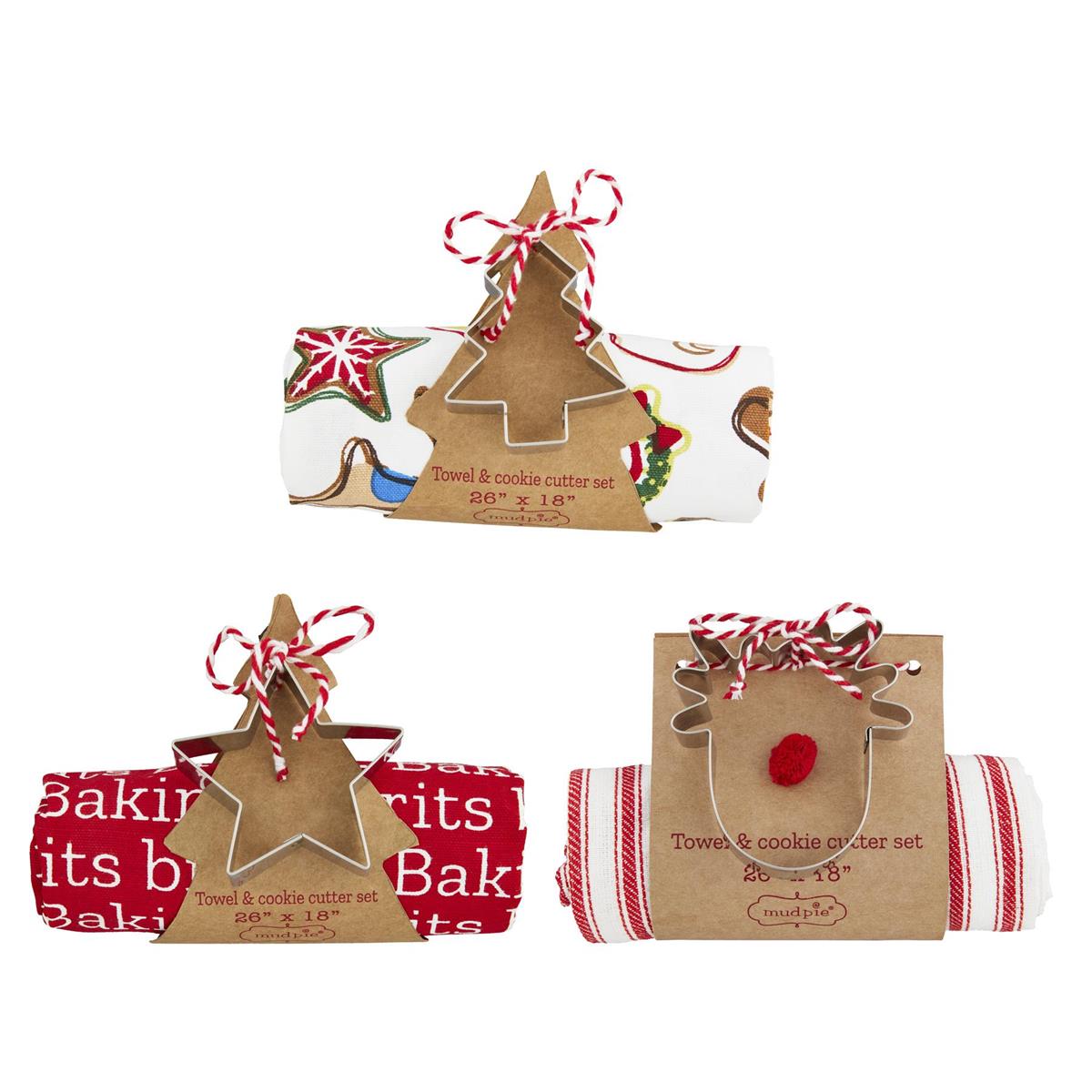Mud Pie Cookie Cutter Towel Set - Thumbnail 3