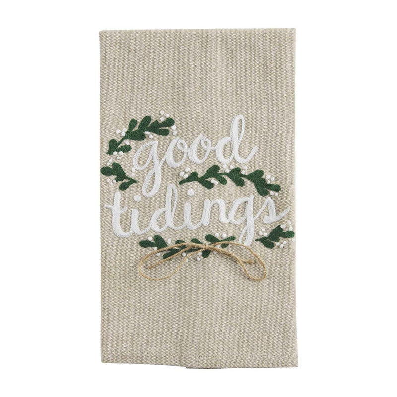 Mud Pie - Christmas Greenery Towels - Monogram Market