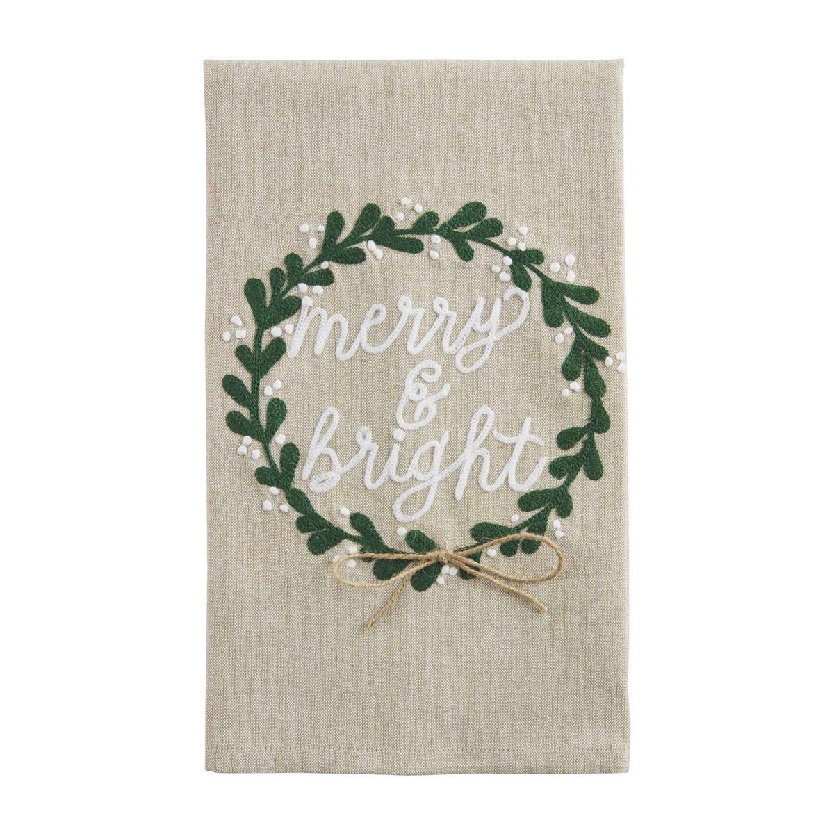 Mud Pie Christmas Greenery Towels