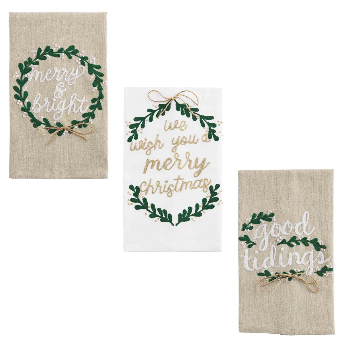 Mud Pie Christmas Greenery Towels - Thumbnail 3