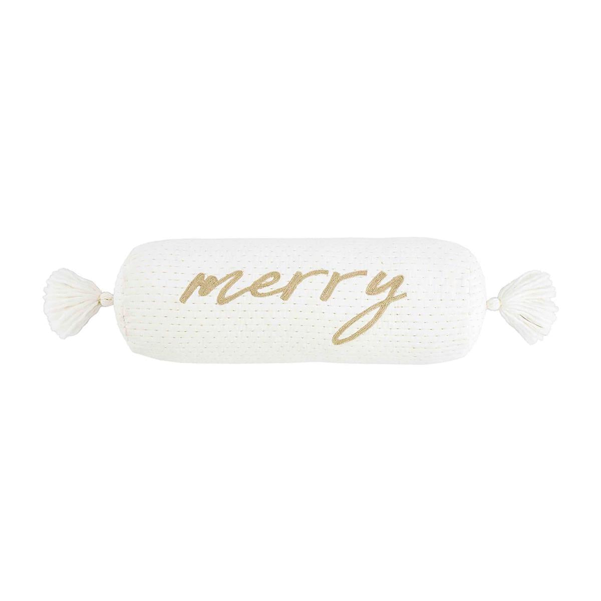 Mud Pie Merry Bolster Pillow - Thumbnail 2
