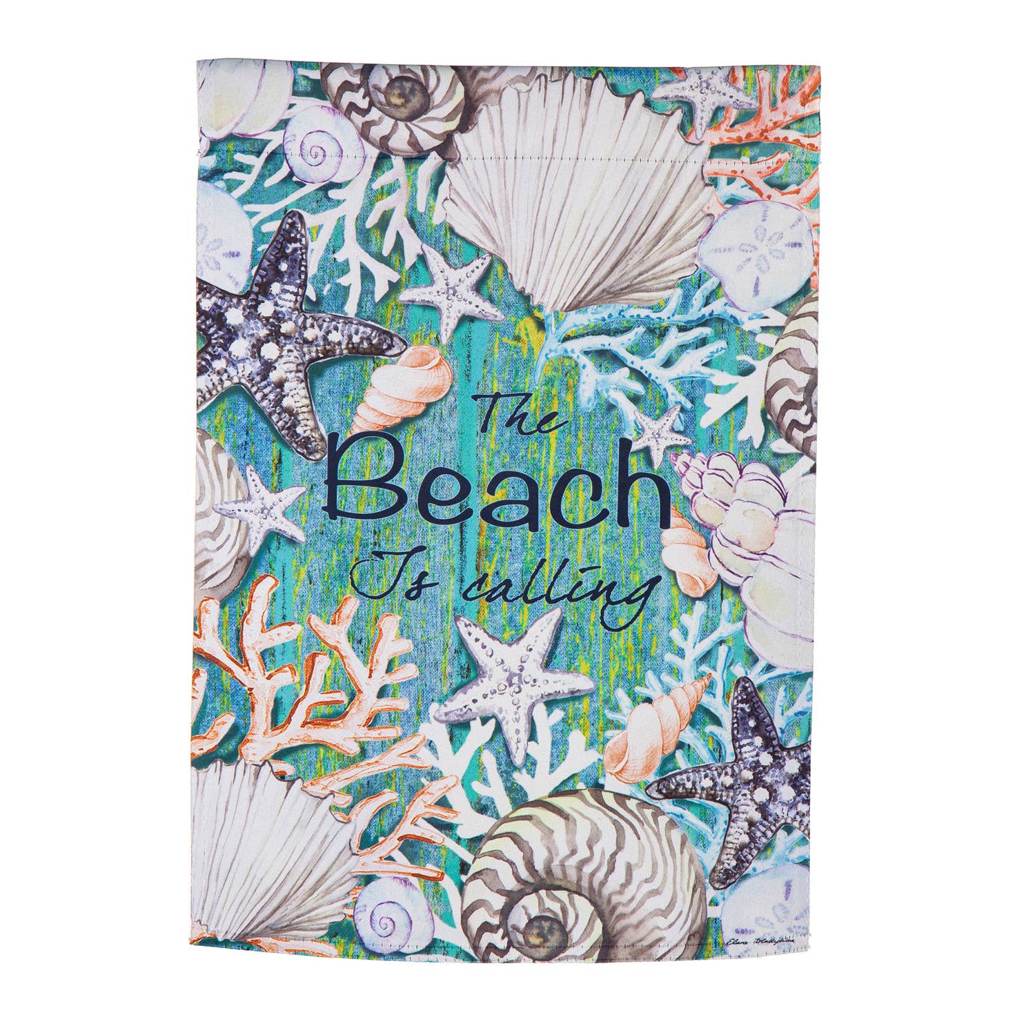 Monogram Market The Beach is Calling Garden Flag