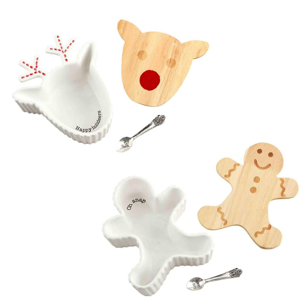 Mud Pie - Candy Tidbit Sets, Reindeer & Gingerbread - Monogram Market
