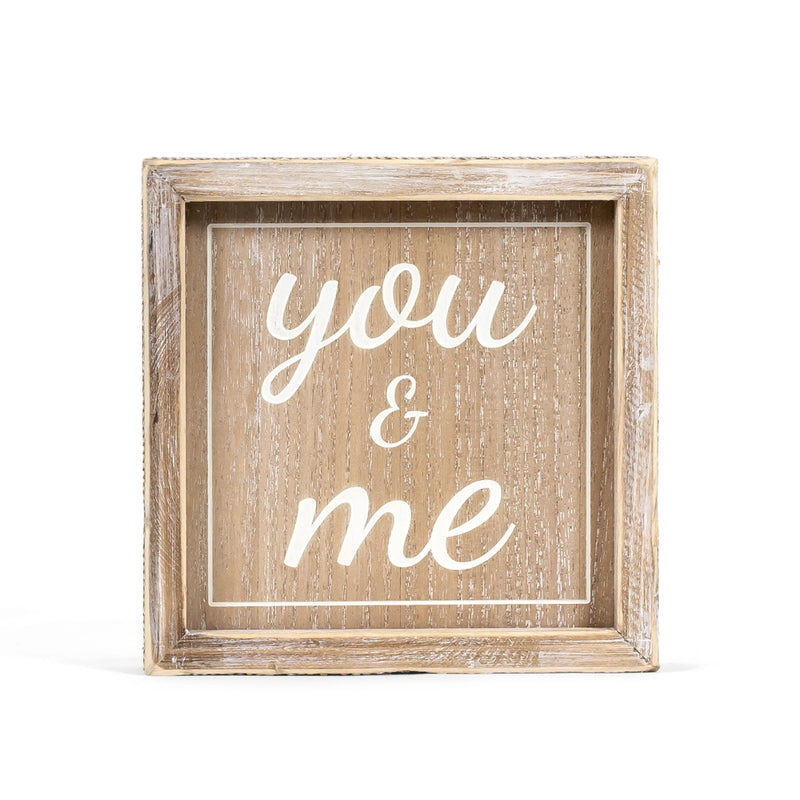 Adams & Co. - Reversible You & Me / Together Wood Sign - Monogram Market