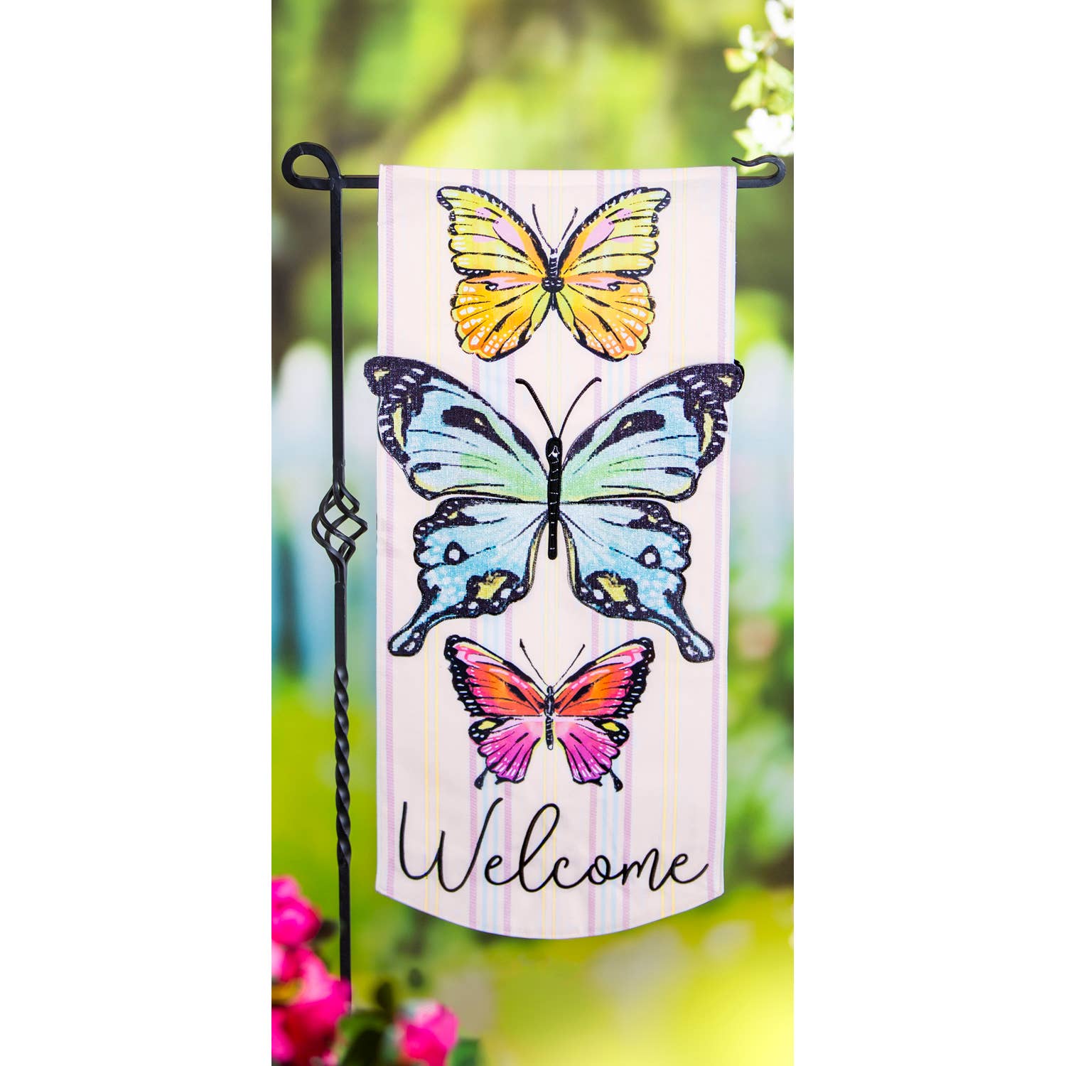 Monogram Market Butterfly Fields Garden Flag - Thumbnail 2