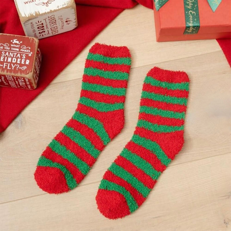 Christmas Prints Fuzzy Socks - Monogram Market