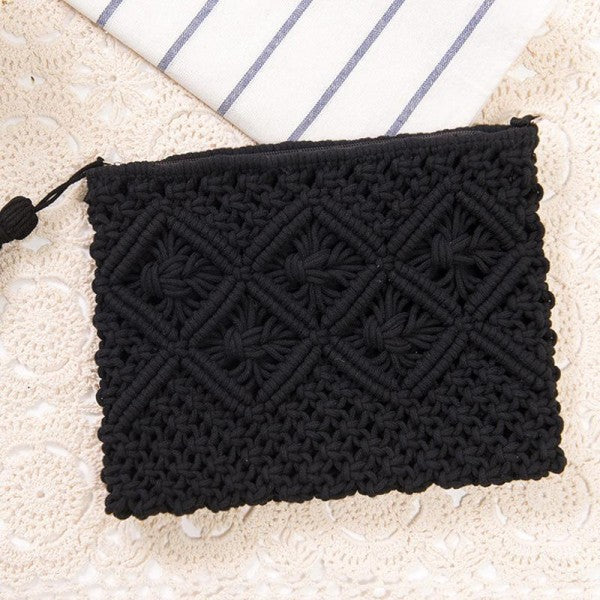 Crochet Clutch with Tassel - Monogram Market