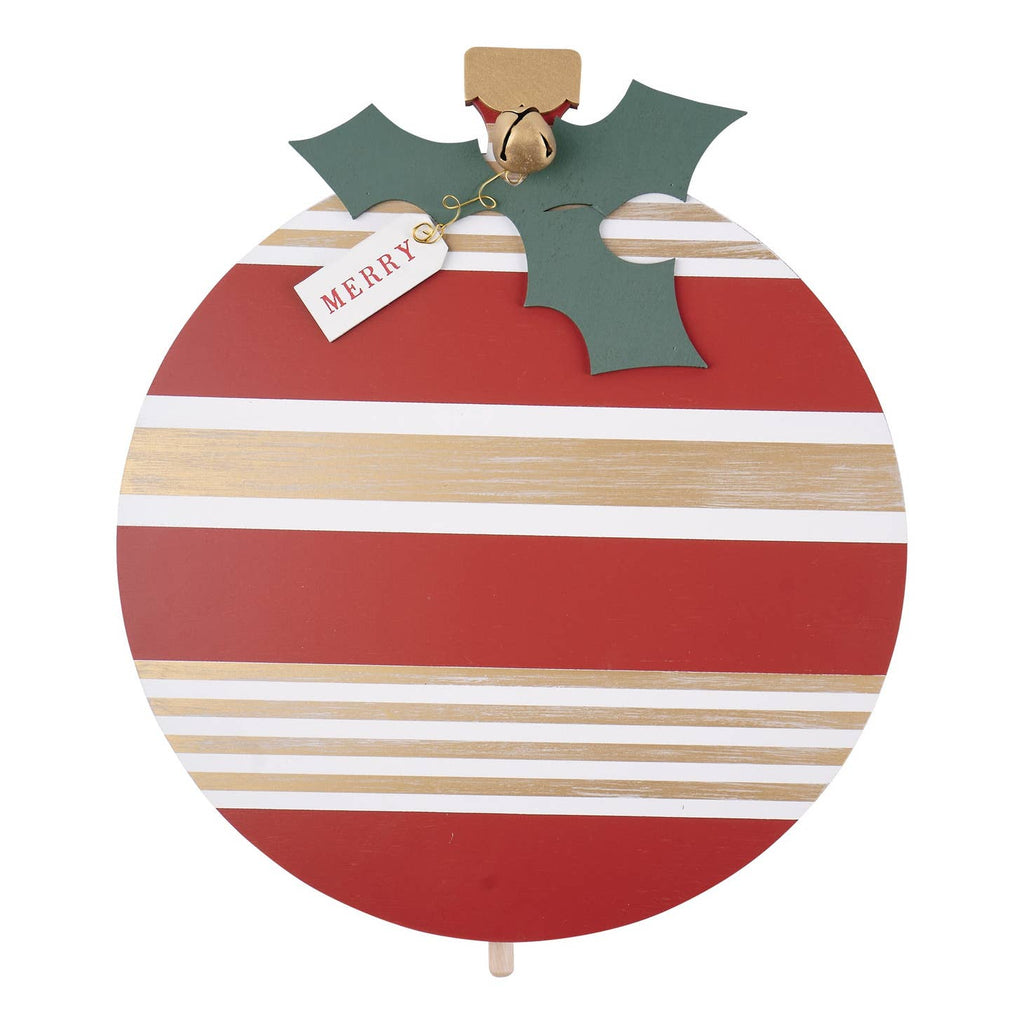 Merry Christmas Ornament Wood Topper - Monogram Market
